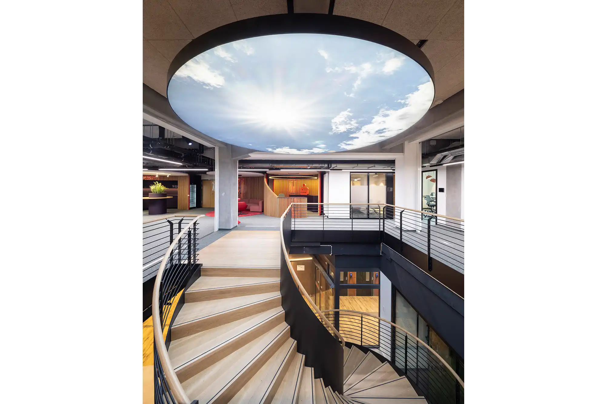 Wendeltreppe mit Oberlicht